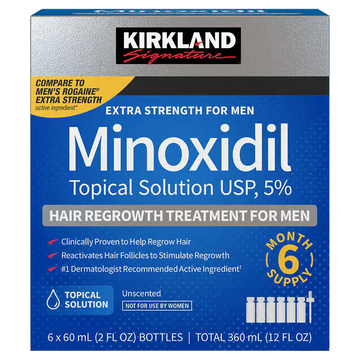 Kirkland Signature Hair Regrowth Treatment Extra Strength for Men, 6 month supply